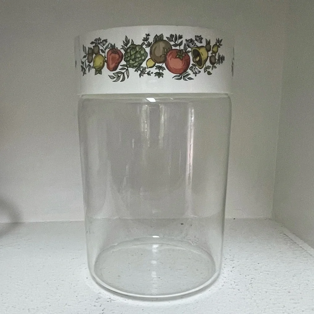 VINTAGE Spice of Life Glass Canister